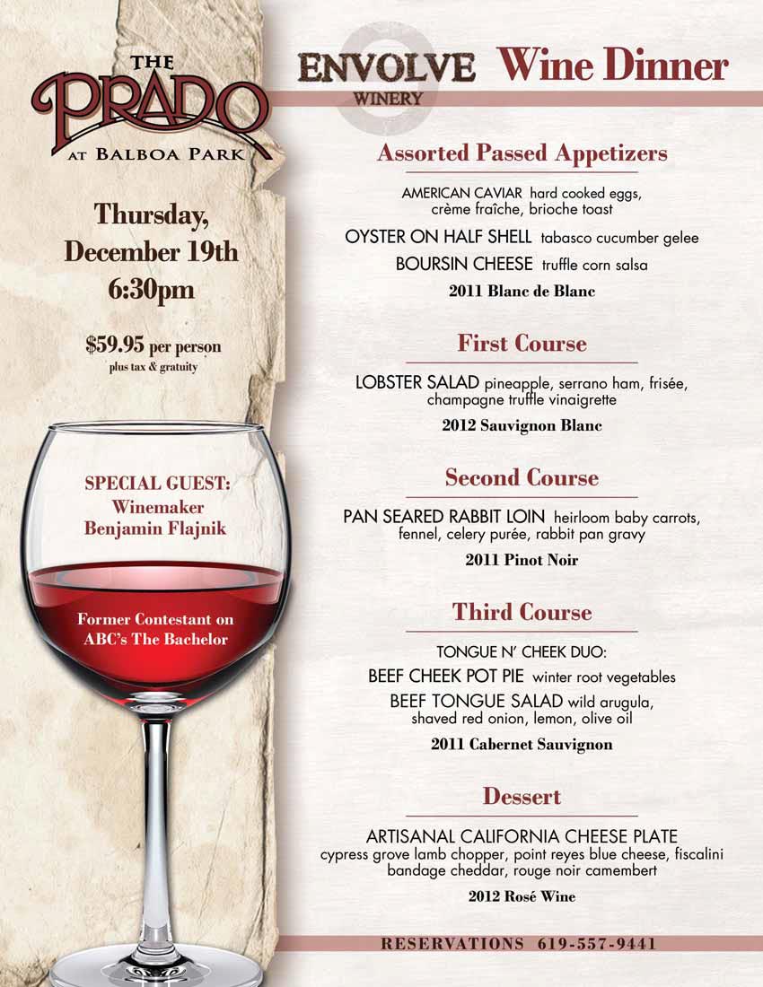 The Bachelor Wine dinner