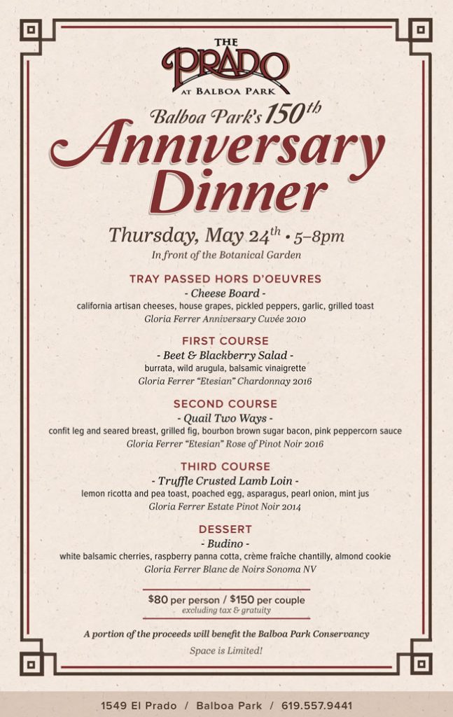 150 yr anniversary dinner